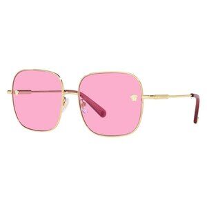 NEW VERSACE SUNGLASSES WOMEN GOLD PINK EYEWEAR VERSACE VE2246D 1002/5
